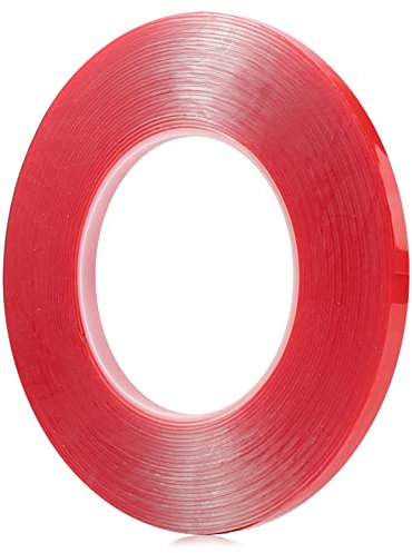 ANDSHUAI Cinta adhesiva de doble cara, cinta de doble cara, extra fuerte, cinta adhesiva transparente de doble cara, cinta adhesiva de doble cara, 1 rollo de 10 m (5 mm)