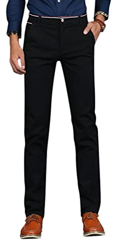 Oanviso Pantalones Largos Informales De Negocios De Moda para Hombres Pantalones Formales Elásticos con Bolsillo Pantalones Rectos Cómodos Pantalones De Oficina Antiarrugas Prevenir