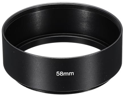 PATIKIL 58mm Lens Hood, Standard Focus Frosted Surface Anti-reflective Inside Hood for Camera Lens, Black for Nikon, for Fujifilm, for Pentax, for Leica