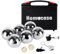 Homucasa Boule Kugeln Set 6 Kegeln Boccia Kugeln Set, Petanque-Kugeln Set Boules/Petanque Set mit PP-Aufbewahrungsbox, 73mm/ 720g pro Kugel, 6er-Set-Serie C, Perfekt für Outdoor- und Freizeitspiele