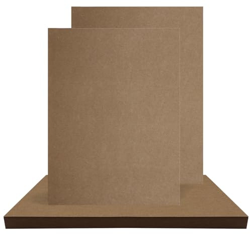 Chuanhylis 60 Pezzi Carta Kraft, 21x29cm Cartoncino Kraft, Cartoncino A4 per Stampante per Biglietti, Etichette, Stampa, Progetti Vintage, Schizzo e Disegno (marrone)