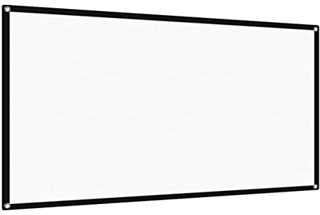 SHINEOFI Schermo Portatile Schermo Proiettore Panno Per Proiezione Antipiega Accessorio Per Teatro Articoli Per Casa Nastro Biadesivo Ganci e Corde Angoli