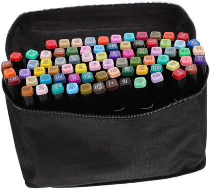 STOBAZA Color Double-headed Marker for Drawing and Coloring Bright Vivid Art Pens for Students and Artists Portable DIY Painting Markers with Alcohol-based Ink