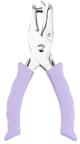 Perforadora de papel portátil, mango acolchado antideslizante, herramienta de scrapbooking de mano, agarre suave ergonómico, recogedor de basura integrado | Equipo de manualidades para estudiantes y