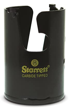 Starrett Tungsten Carbide Tipped Holesaw - MPH0134 Multi Purpose Cut TCT Hole Saw Cutter - For Wood MDF Plastics Ceramic Wall Tiles - 44mm