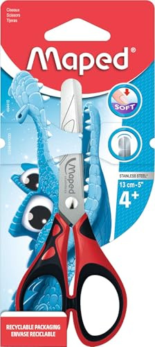 Maped 464410 13 cm indispensable doux Ciseaux avec marquages de centimètre (Unité-1)