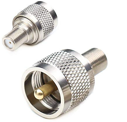 Oiyagai 2 st F hona till UHF hane SO239 PL259-kontakt UHF-adapter RF koaxialadapter för TV-antenn trådlösa LAN-enheter Wi-Fi-radior extern antenn