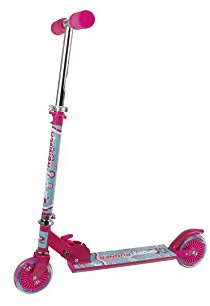 Kids Globe Street Rider Aluscooter (Roller, Tretroller, City Roller) mit ABEC 7 Lagern, rosa mit Blumenmuster, klappbar - 720287