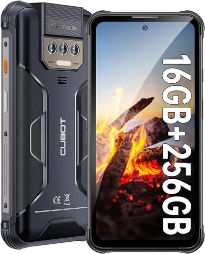 CUBOT Kingkong Power(2023) Smartphone Android 13, 16GB(8+8)/256GB, 10600mAh(33W), 6.5 FHD+ Outdoor Handy Ohne Vertrag mit Glare Taschenlampe, 48MP+20MP Nachtsicht, IP68/Dual 4G SIM/NFC/GPS