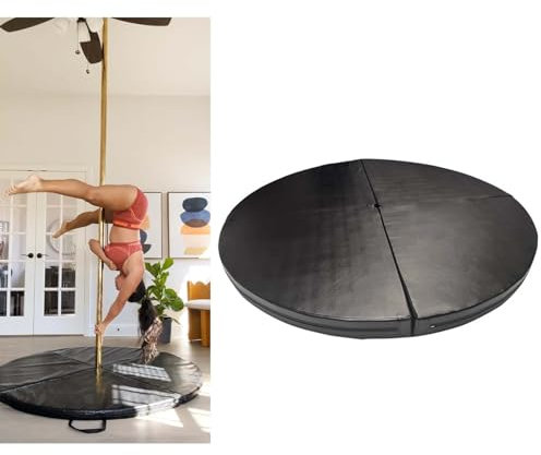 Pole Dance Matte Kreisstangen-Crashmatten-Fitness-Tanzstangenmatten, Schwarze Faltbare Gymnastische Yoga-Tanzmatte, Dickes Crash-Pad aus Epe-Schaum, Übungs-Stoßdämpfungskissen ( Size : 120cmx3cm(47.2i