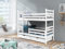 KEF Adalbert Etagenbett Kinder 80x160 cm - Holz Kinderbett - für Zwei Kinder - Holzbett mit Schubladen - Massivholz Kinder Bett mit Lattenrost - Weiß - ohne Matratze - Leiter Universal