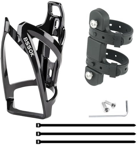 BSSOK Porte-Bouteille de vélo, en Plastique, léger et Durable, pour VTT, vélo de Route, VTT (Noir)