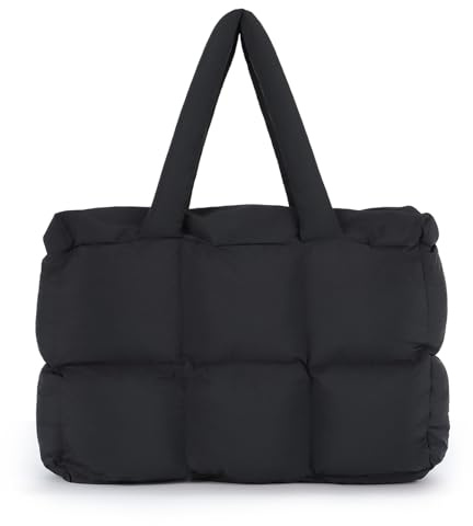 Jywmsc Bolso de Mano Acolchado para Mujer, Grande, Ligero, para Viajes, Gimnasio, Compras y Trabajo