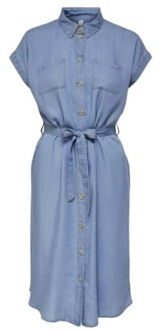 ONLY Carmakoma Carpema Hannover SS Dnm SH Dress Noos para Mujer