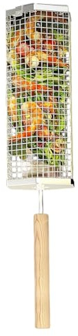 Cestelli per Griglia da Esterno,Utensile per Barbecue in Acciaio Inossidabile - Cestelli BBQ Per Grigliare | per Pesce Verdure Carne Frutti di Mare Campeggio Escursionismo Picnic Giardino