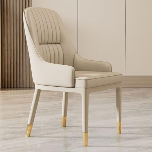Light Luxury Dining Chair 2-piece Set Kitchen Counter Chair Lounge Sitting Corner Chair Reception Chair with Selected Eco-Friendly Silicone Leather Backrest,D-4 pieces