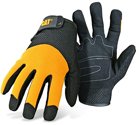 CAT CAT012215 Gants de Jardinage Noir, Orange Simili-Cuir 1 pièce(s)