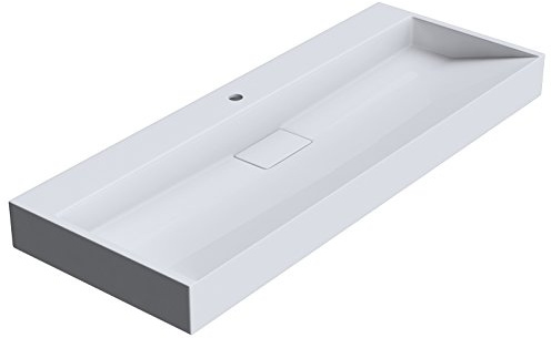 Durovin Bathrooms Luxurious Cast Stone Resin Bathroom Basin - Wall Hung Or Countertop Basin Sink One Tap Hole - Concealed Waste - 1200 x 460mm (WXD)