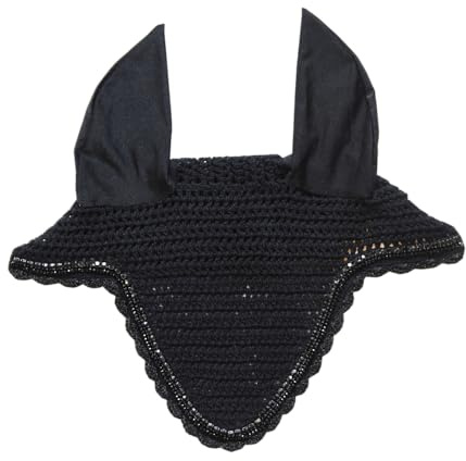 Kentucky Horsewear Stone & Pearl Long Fliegenohren, Größe:WB, Farbe:schwarz