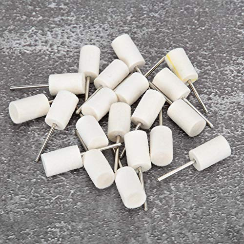 20 pcs 2.35 mm Laine Feutre Polissage Polissage Roues, Shank Laine Polissage Polissage Roue Meulage Tête Bijoux Outil De Polissage Accessoire Pour Acier Inoxydable