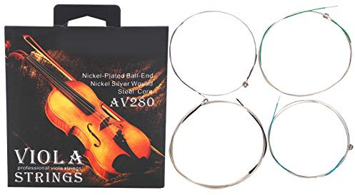 Corde Violino 4/4, Corde per Viola Set Di Corde Universali, 4 Pezzi Anima In Acciaio Toni Ricchi e Caldi Per Violini 14-16 Pollici