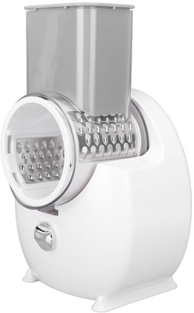 Râpe à Fromage électrique, Trancheuse électrique Entièrement Automatique 50 W, Machine à Salade électrique Rechargeable par USB avec 4 Accessoires pour Fruits et Légumes