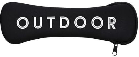 GRÄWE Bestecktasche für Unterwegs, Schwarz, ideal für Picknick-Besteck, Besteck to-Go und Campingbesteck Sets, Tasche aus Neopren mit Reißverschluss, leer