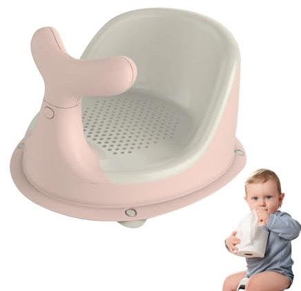 Baby-Badesitz – Abnehmbarer Duschstuhl, Rutschfester Badesitz Für Kleinkinder | Sichere Baby-Badewannenstütze, Verstellbare Rückenlehne, Baby-Badewannenstuhl, Tragbarer Baby-Badehelfer, Sit-Up-Badesit