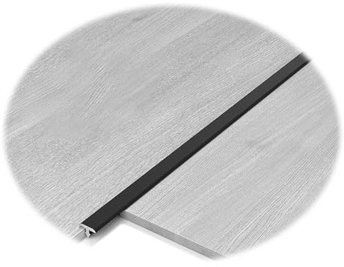 JDFVHJF 3 Pezzo Profilo T in Alluminio Profilo di Transizione 3X90cm Porta e Riempimento Fessure Parquet e Piastrelle (Size:6mm,Color:Nero)