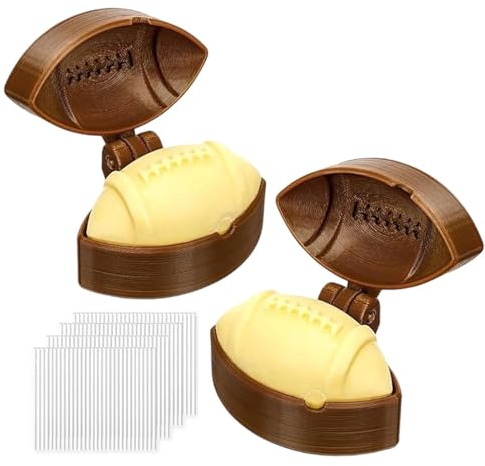 Football Mold - 2 Pieces Food Grade Reusable Mould with 100 Sticks, Cake Pop Mold for Kids Baking, Party, Birthday, Wedding, Holiday, Home Kitchen, Camp, Creative Dessert Making and Fun Treats