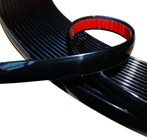 AERZETIX: 8mm 4.5m Bande baguette adhésive couleur noir pour auto voiture moto