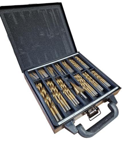 119pc Titanium Coated HSS Jobber Drill Bit Sets. 1 to 10mm & 1.5-4.5mm set with HSS Step Drill 4-25mm. Tackle a wide range of materials from Metal, Woods, Plastics. Complete in a Box Case
