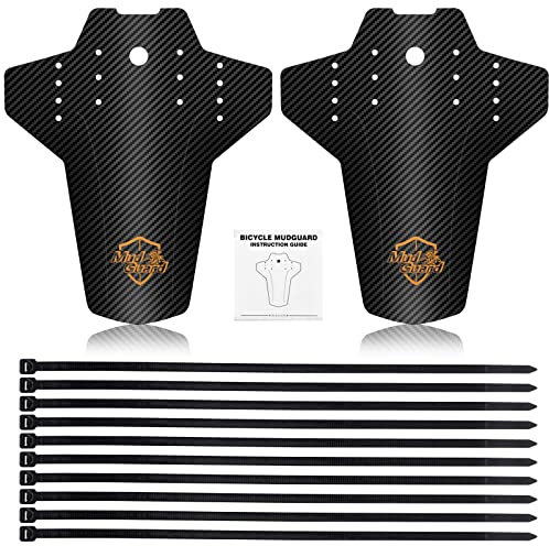 Pinsheng 2 Piezas Guardabarros MTB, Guardabarros Bicicleta Montaña MTB Mudguard Delantero y Trasero Plegable Universal Protegen del Barro y la Suciedad