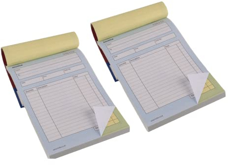 HOLBÉ 2 Pack Invoice Receipts Books/ A5 Size 100 duplicates,200 Pages per Pack/Self Numbered/Customer Copy/Easy to Tear/Waterproof Hard Cover/Spare seperator/Without VAT