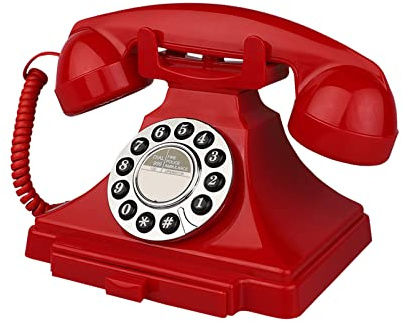 Corded Telephone, Retro Landline Phones for Home, Single Line Old Fashion House Phone with Loud Ringer for Seniors, Classic Antique Phones for Office/Hotel/School