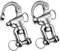 Grillete de acero inoxidable,2 ganchos de pánico para grillete, grillete a presión, grillete giratorio, giratorio de acero inoxidable, para velero spinnaker Driza 70 mm