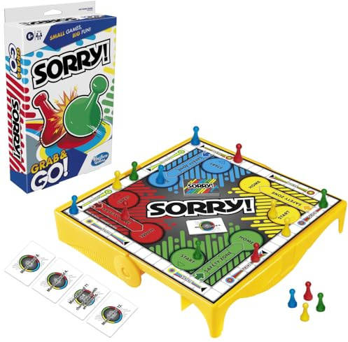 Hasbro Gaming Sorry! Grab and Go Travel-Sized Board Game