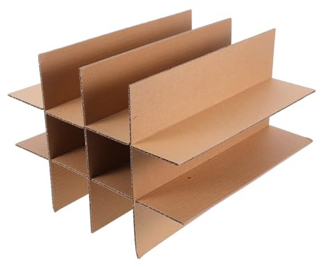HIAKDOFT 5pcs Cardboard Dividers for Shipping Boxes with Individual Compartments for Secure Wine Bottle and Glassware Packing Reusable Protection Inserts for Kitchen Accessories and Moving