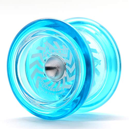 YoYo Factory Arrow JoJo mit 2 Kugellagern – Anfänger & Profi Yoyo – Lernspielzeug für Kinder ab 6 Jahren – JoJo mit Leerlauf – Fidget Toy für Tricks - Blau