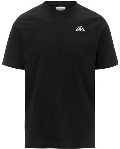 Kappa Cafers Slim tee Camiseta técnica cómoda y con Estilo Hombre, Black, XL