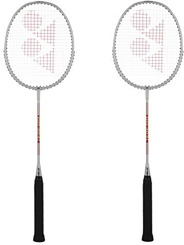 YONEX GR 303i Aluminium Strung Badminton Racket with Full Racket Cover (Silver) | for Beginners | 83 Grams | High Durability