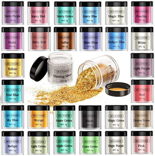 Epoxidharz Farbe Mica Pulver 30er Waysroma Epoxidharz Farbe Metallic Pulver set Pigmentpulver für DIY, Epoxidharz, Seifen, Kerze, Schleim, Kosmetik, Nagellack