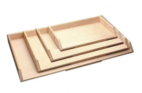 Euroshoppingonline Tavoliere spianatoia asse per impastare in Legno multistrato tavola stendipasta per Pasta Fresca con Bordi Laterali impasto pizza (75x50 Con Bordi)