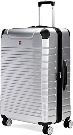 Swiss Gear 7782 Hardside erweiterbares Gepäck mit Spinner-Rädern, Silber, Carry-On 20-Inch, 7782 Hardside erweiterbares Gepäck mit Spinnrollen