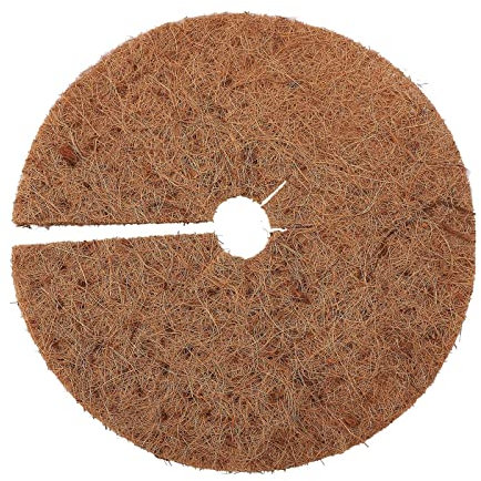 Estera de Anillo de Mantillo de árbol de Fibras de Coco Esteras Redondas de Hierba de Palma de Coco Discos de Fibra de Coco como Anillo de Protección de Plantas de Invierno Estera(40 cm 6 piezas)
