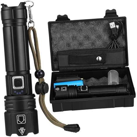 Yardwe Lampe Torche Led Rechargeable 5000 Mah La Plus Puissante Pour Les Activités De Plein Air