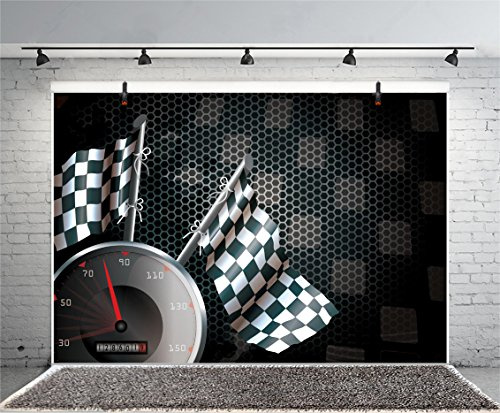 Xiaoterna 2,1 x 1,5 m fartracing bakgrund bilracing tema fotografi bakgrund finish linje racerbana rutig flagga bakgrund baby födelsedag baby shower fest dekoration foto bås studio rekvisita