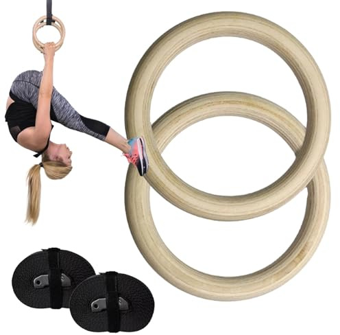 Gymnastikringar för pull-up-stång, träningsringar med remmar, justerbara gymnastikringar, hemmaträningsutrustning, robusta träningsringar, dragring
