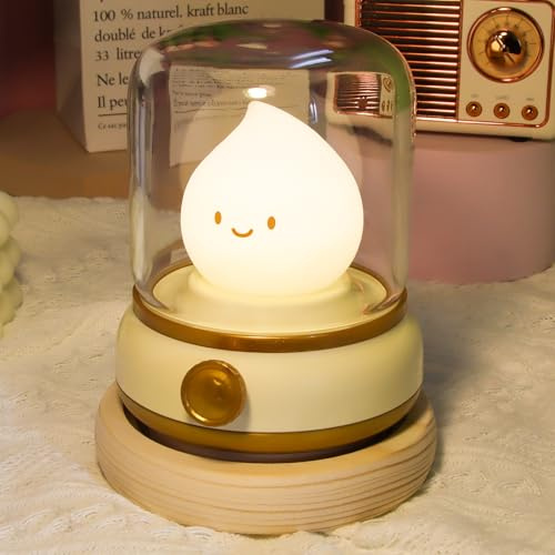 EKKONG Luz de Noche, Luz Nocturna Recargable,Regulable Luz Nocturna Infantil con 2 Modos, Lampara Noche Niños con Funzione Timer, Lampara de Noche para Niños y Bebés, Lampara Quitamiedos (Amarillo)
