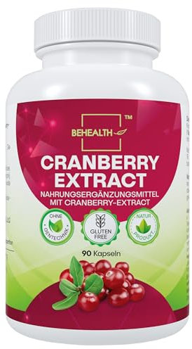 Cranberry Kapseln mit 36 mg Proanthocyanidinen – Quelle natürlicher Pflanzenstoffe – 120 Kapseln – Laborgeprüft – Hergestellt in der EU